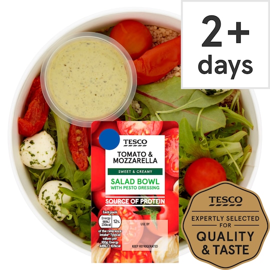 Tesco Tomato & Mozzarella Salad Bowl 220G Tesco Groceries