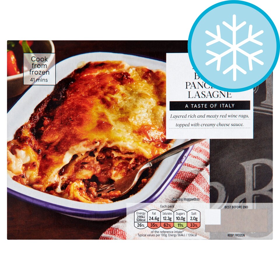 Tesco Beef And Pancetta Lasagne 400G