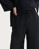 image 2 of F&F Wide Leg Drawstring Co-ord Trousers in Black