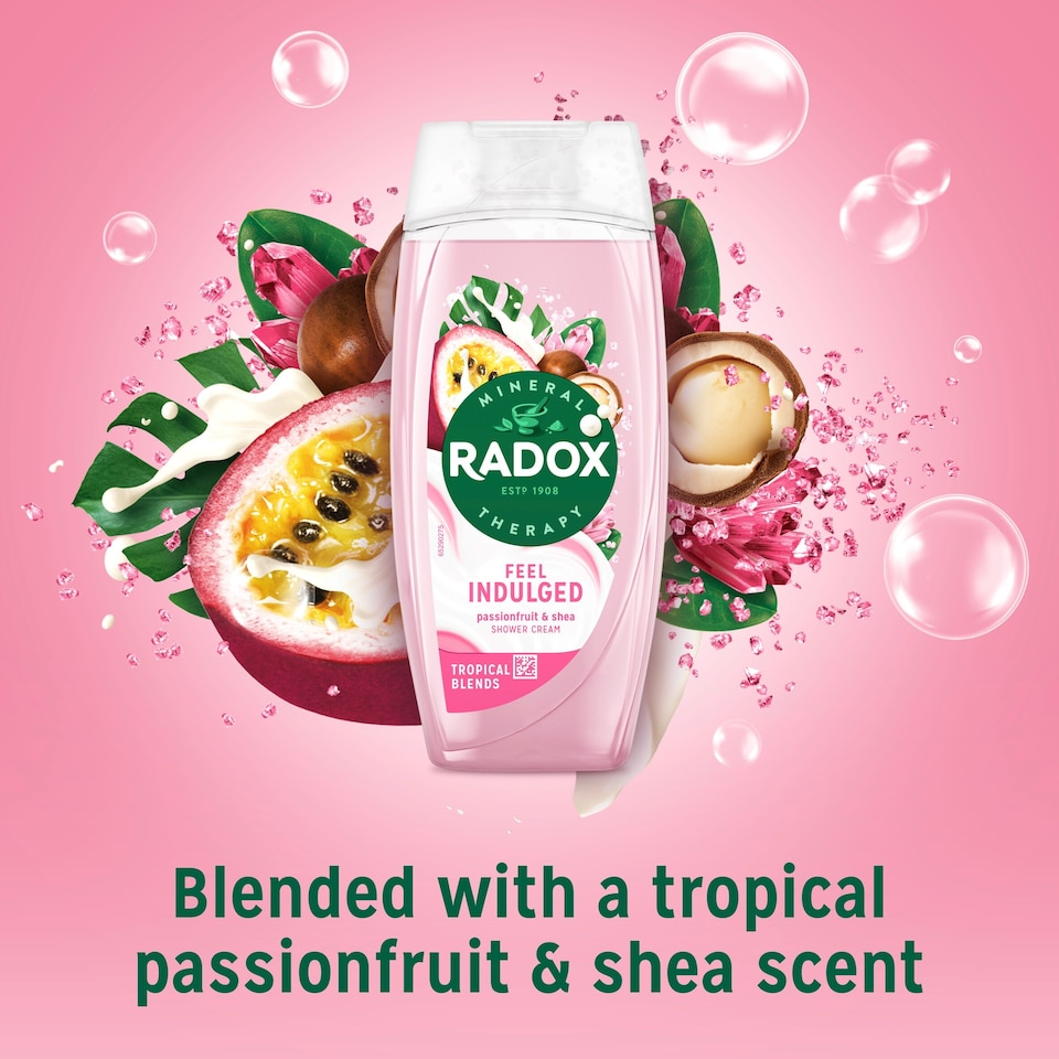 image 1 of Radox Mineral Therapy Feel Indulged Passion Fruit & Shea Body Wash Shower Cream 225 ml