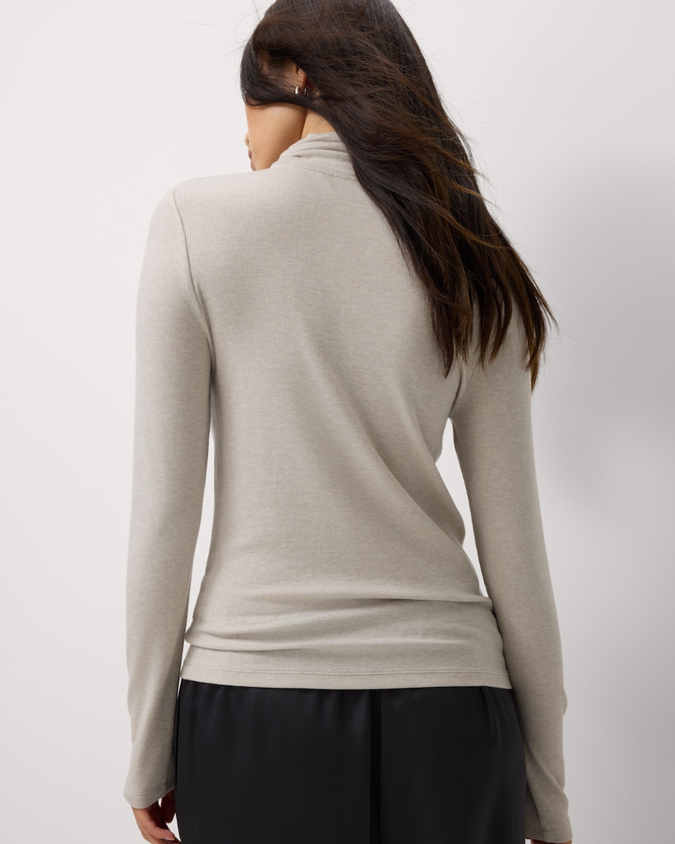 image 1 of F&F Roll Neck Jumper with Wool in Neutral