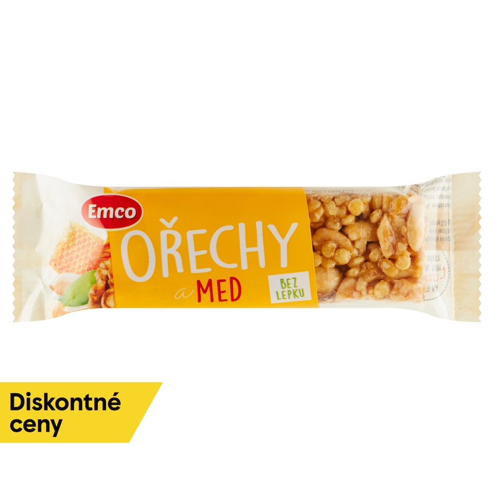 Emco Arašidová tyčinka s mandľami, vlašskými orechmi a medom 35 g
