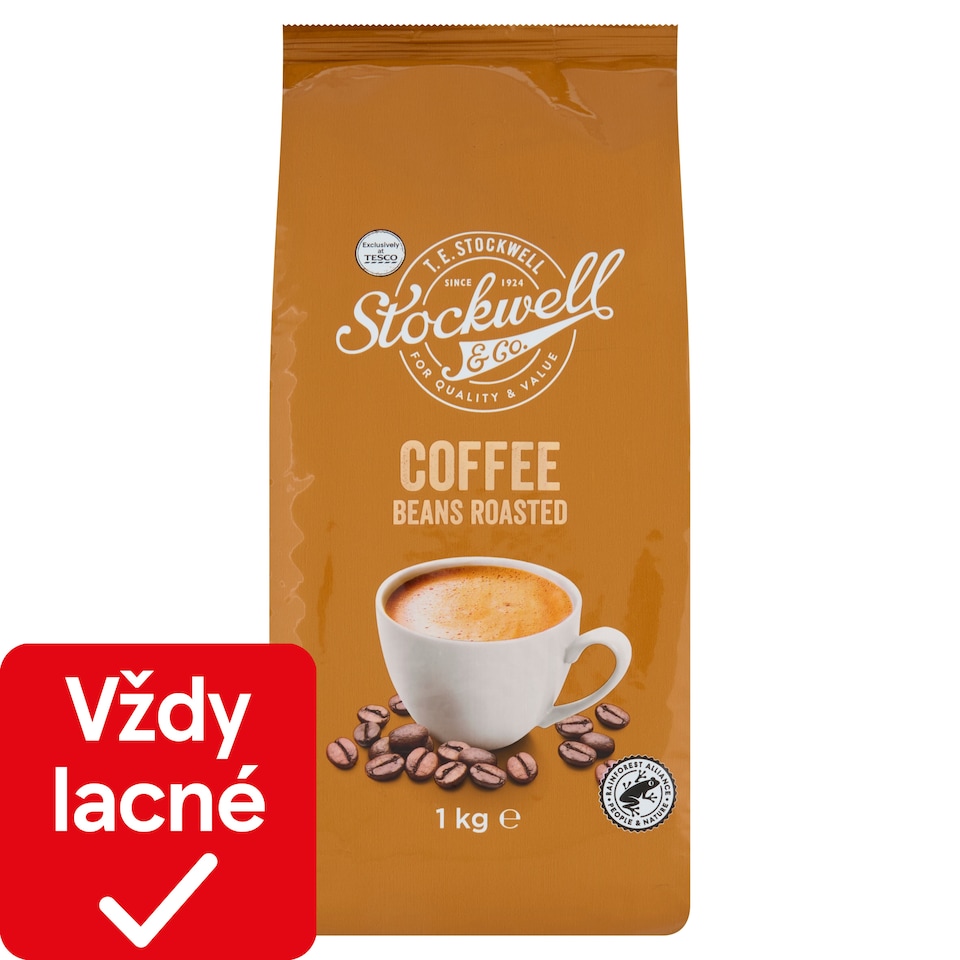 Stockwell & Co. Zmes praženej zrnkovej kávy arabica a robusta 1 kg