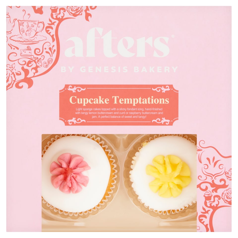 Genesis Afters Fruity Iced Cupcake Temptations 4 Pack
