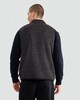 image 3 of F&F Snit Textured Zip Through Sleeveless Gilet in Grey