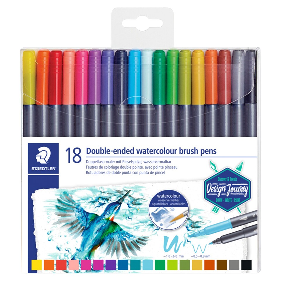 Staedtler double ended Watercolour pens 18pk