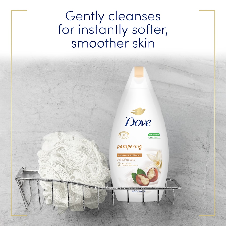 image 1 of Dove Shea Butter & Vanilla Body Wash Shower Gel 450ml