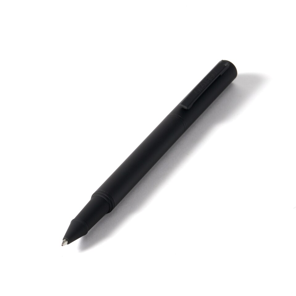 image 1 of Paperchase Agenzio Soft Touch Black Metal Pen