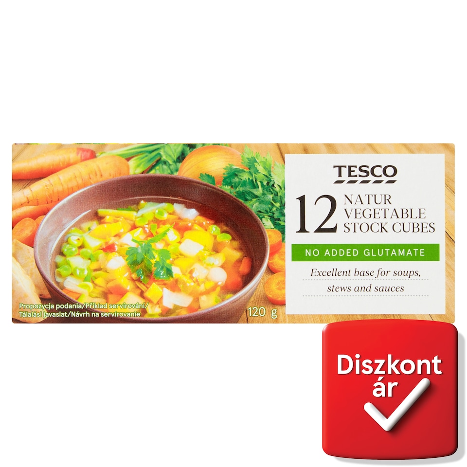 Tesco zöldségleves-kocka 12 db 120 g