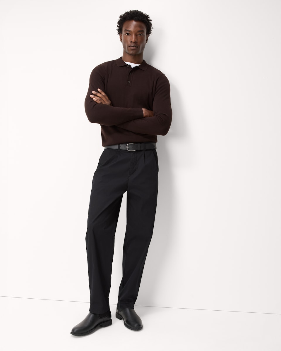 image 1 of F&F Pure Cotton Polo Knit Jumper in Brown