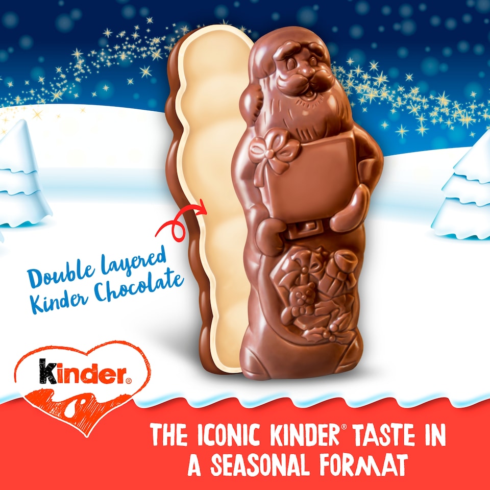image 1 of Kinder Milk Chocolate Santa 110g