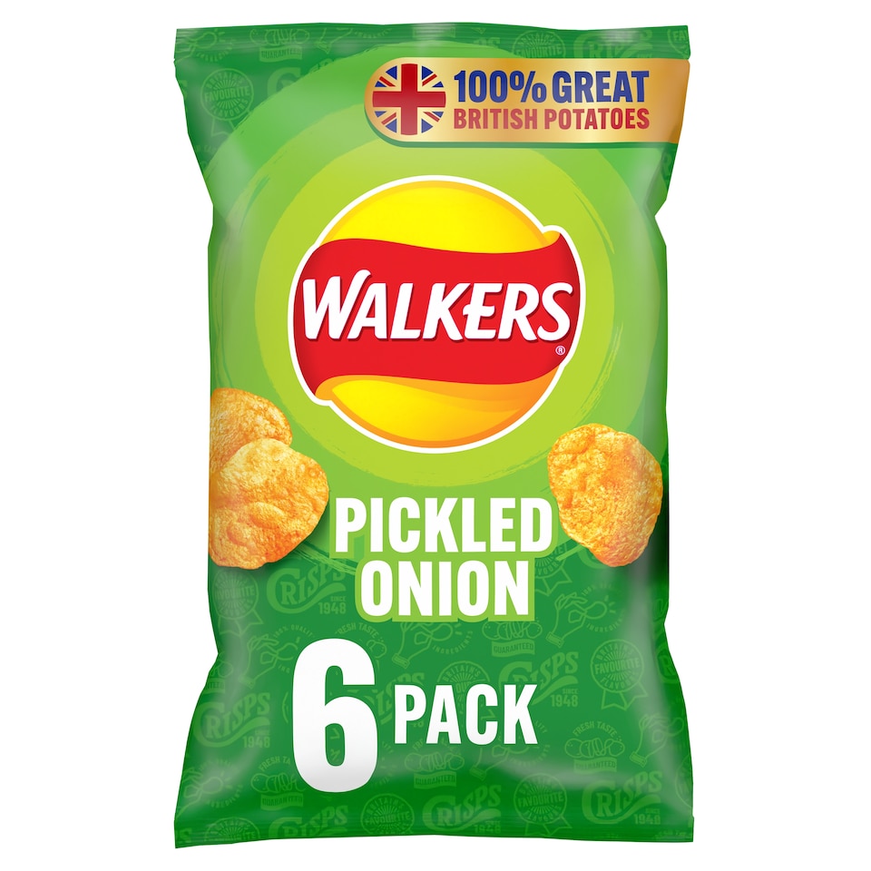 image 1 of Walkers Picked Onion Crisps Multipack 6 x 25g