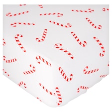 F&F Home Candy Cane Fitted Sheet Single