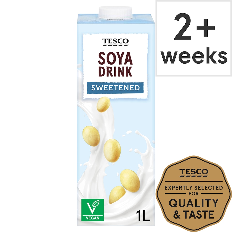 Tesco Sweetened Soya Drink 1L