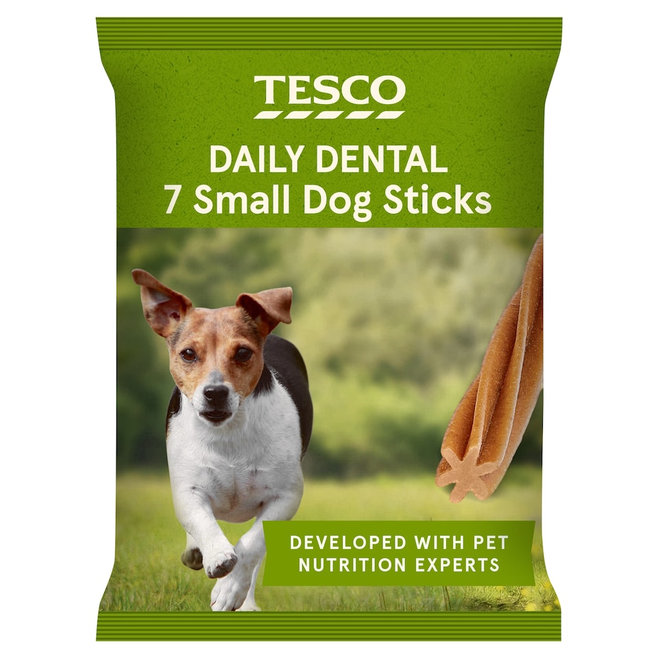 Tesco Daily Dental Small Dog Sticks 110g