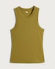 image 4 of F&F Cotton Rich Ribbed Racerback Vest in Green