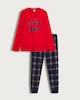 image 4 of Arsenal 2-Piece Top and Fleece Bottoms Pyjamas Set  in Red