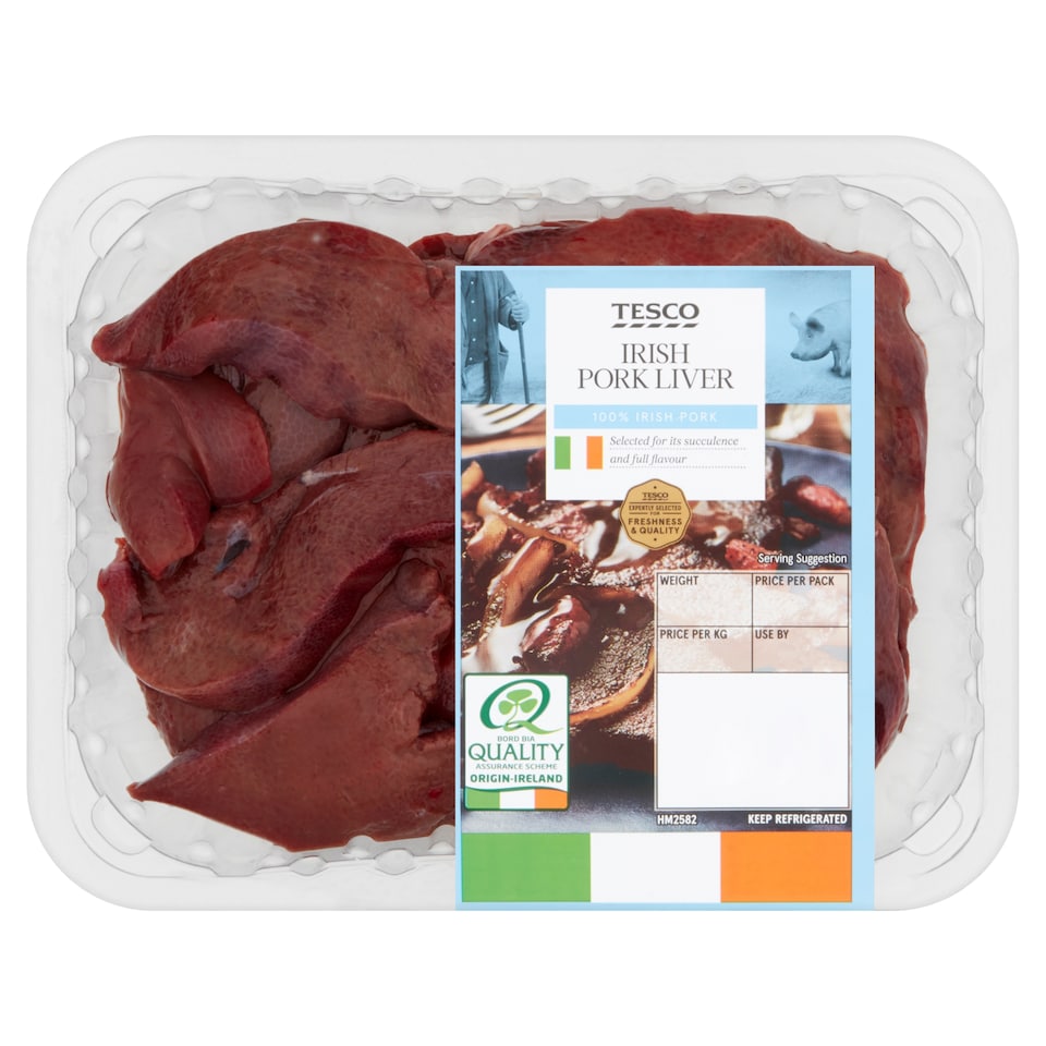 Tesco Irish Sliced Pork Liver