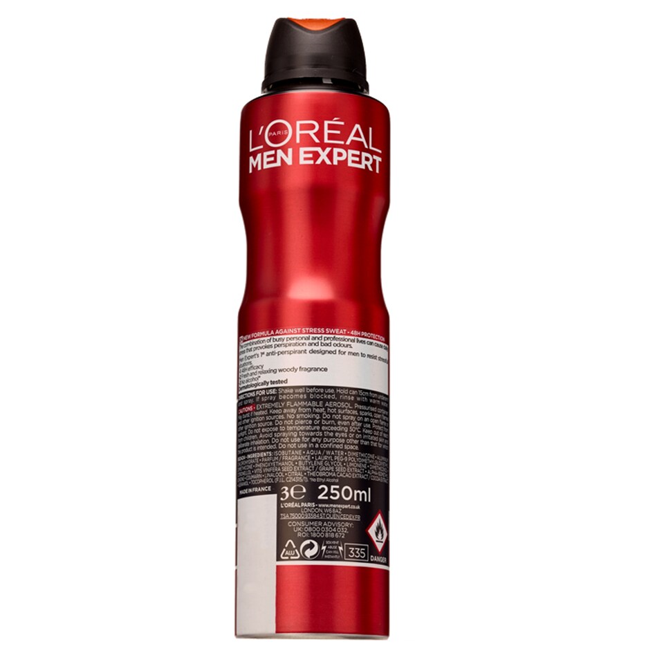 image 1 of L'oreal Men Stress Resist Antiperspirant Deodorant 250Ml