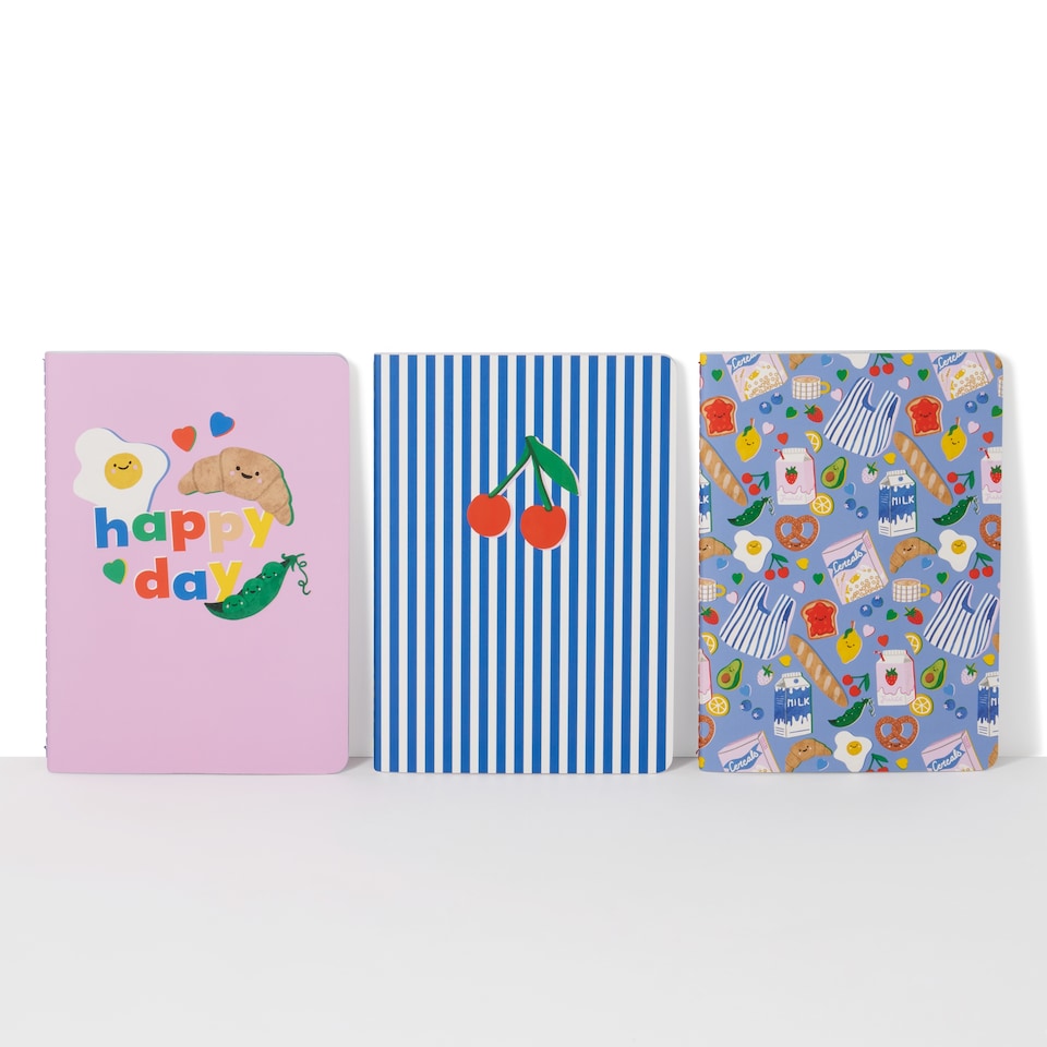 image 1 of Paperchase Deli 3 Pack A5 Notebook