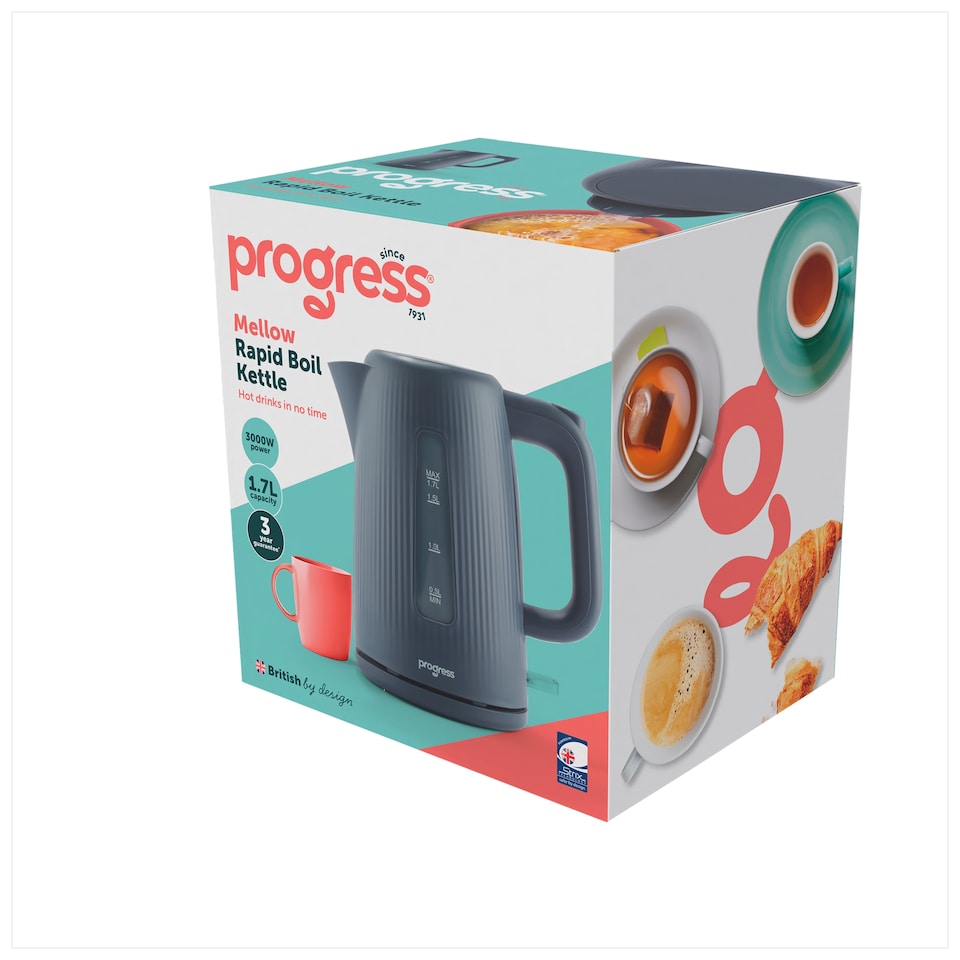 image 1 of Progress Mellow Blue Rapid Boil Kettle 1.7L