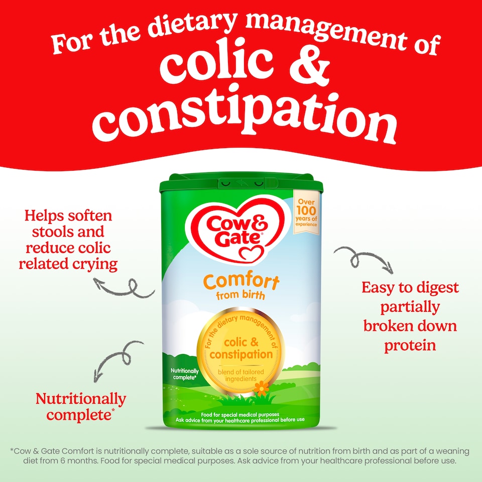 image 1 of Cow & Gate Comfort Baby Milk Formula Powder from Birth 800g