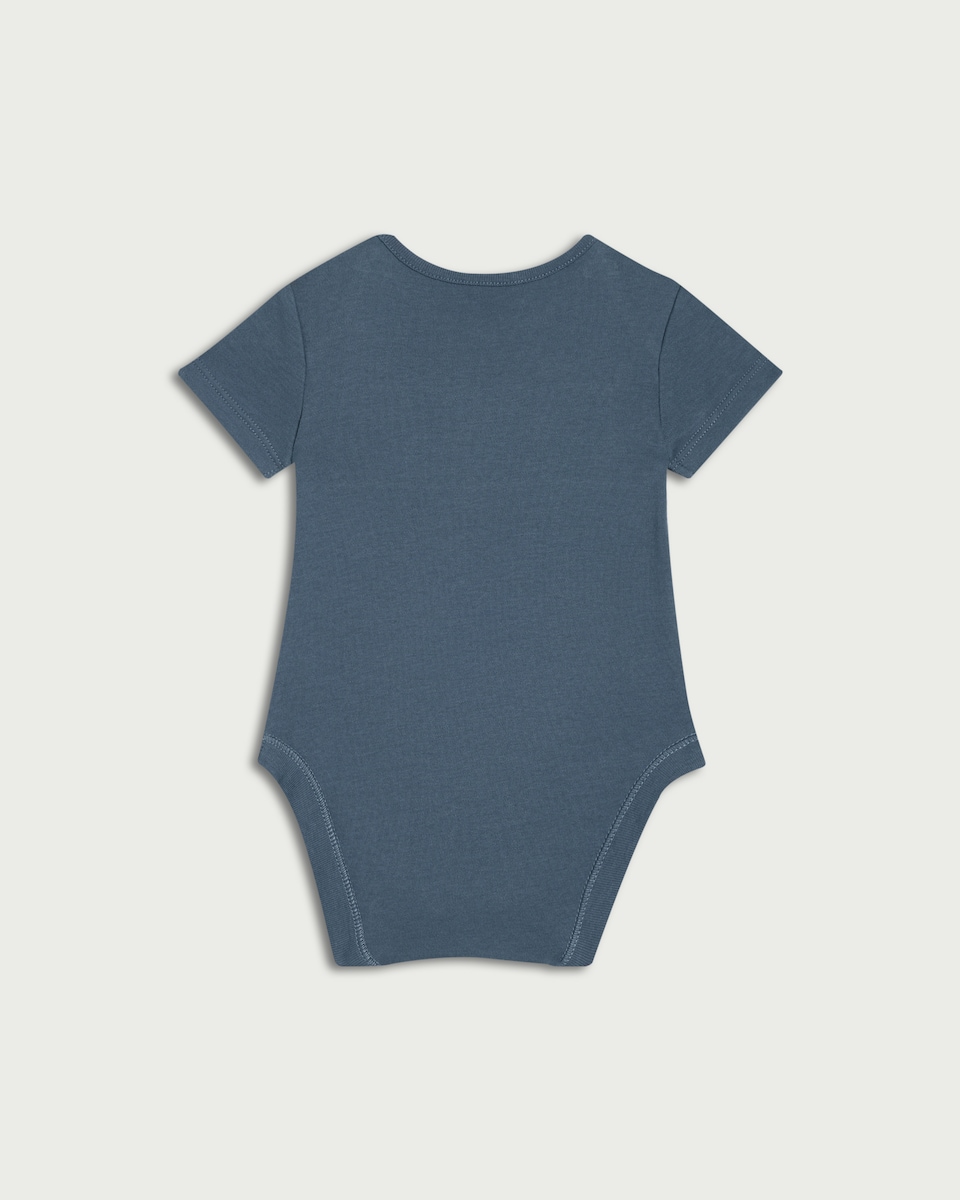 image 1 of F&F Baby 5-Pack Pure Cotton Bodysuits in Blue