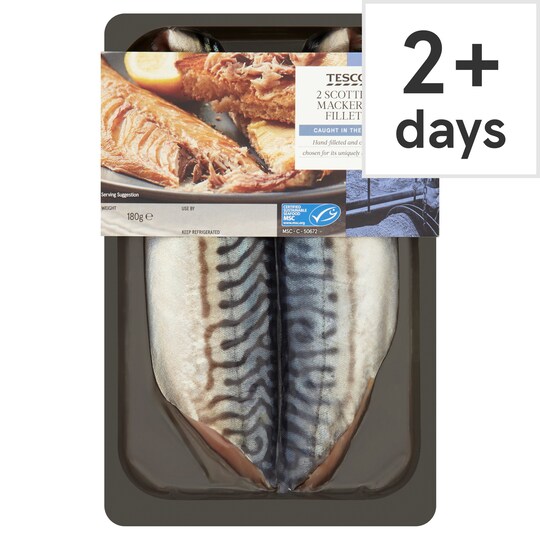 Tesco Scottish Mackerel Fillets 180G Tesco Groceries