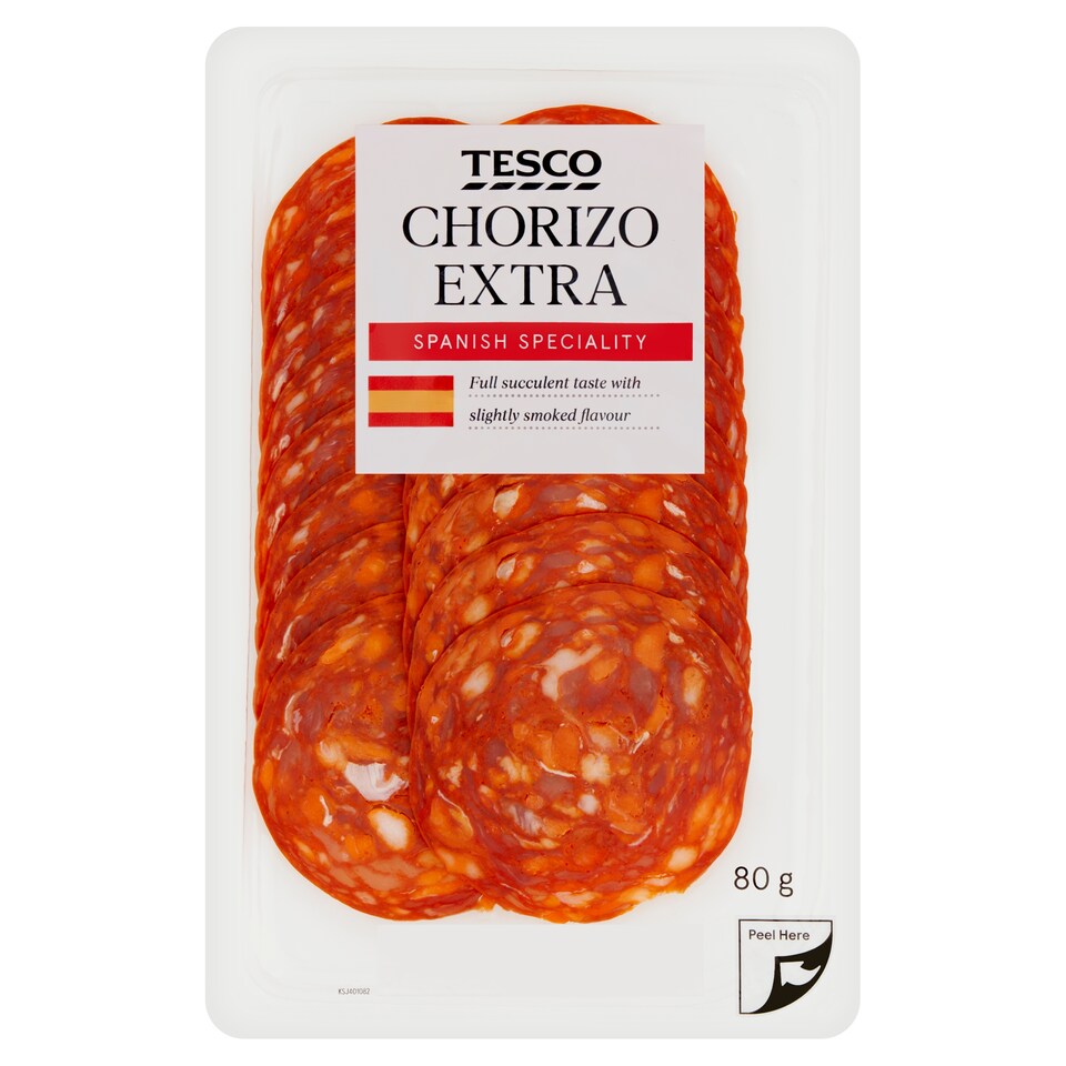 Tesco Chorizo Extra szeletelt sertéskolbász 80 g