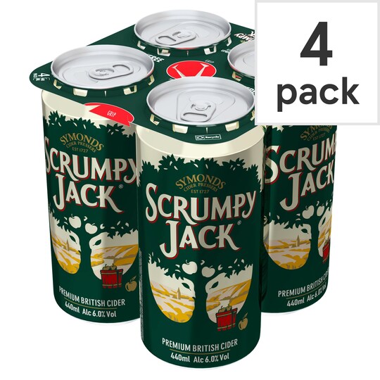 Scrumpy Jack Apple Cider 4X440ml Can Tesco Groceries