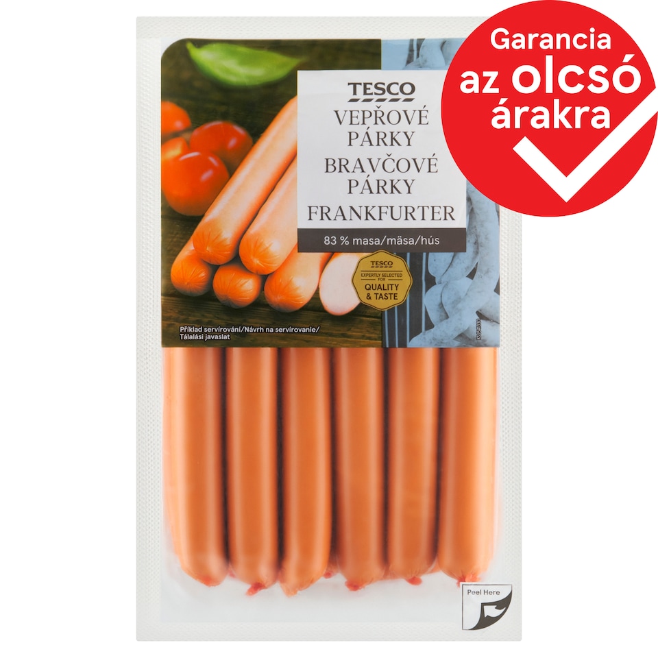 Tesco Frankfurter füstölt, főtt sertés húskészítmény 750 g