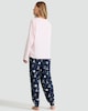image 3 of Snoopy Winter Wonderland Top and Joggers Pyjamas in Navy