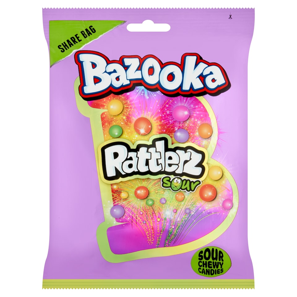 Bazooka Rattlerz Sour Chewy Candies 120G