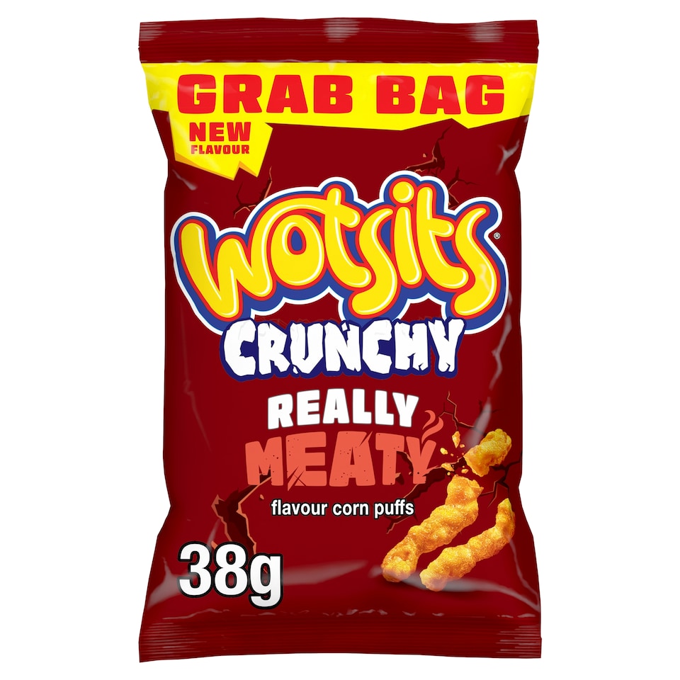 Wotsits Crunchy Really Meaty Flavour Corn Puffs 38g