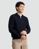 image 2 of F&F Pure Cotton Herringbone Textured Jumper in Navy