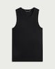 image 4 of F&F Cotton Rich Ribbed Vest in Black