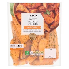 Tesco Sweet Potato Wedges In Parsley & Thyme Oil 500G