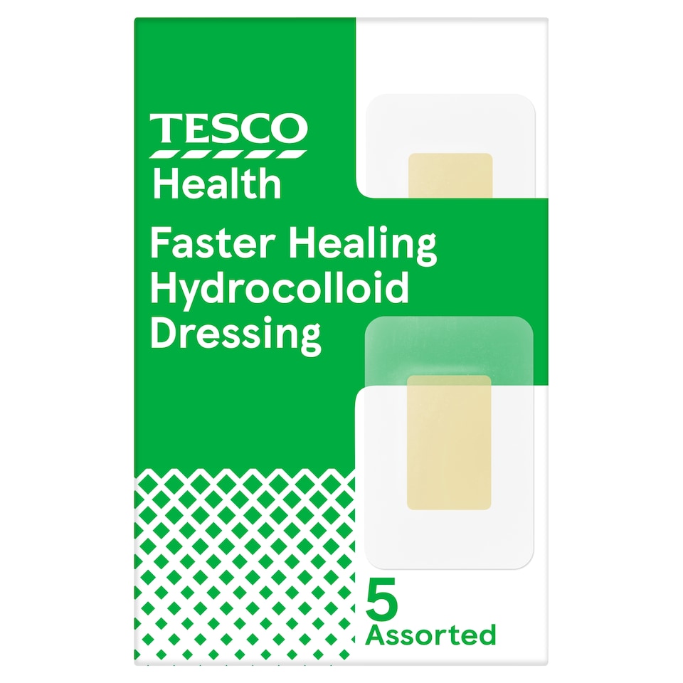 Tesco Health Faster Healing Hydrocolloid Dressings 5s