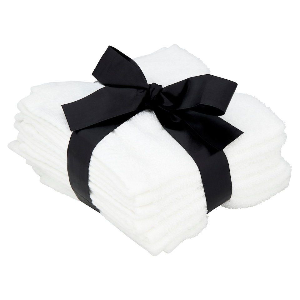 F&F Home White Antimicrobial Hot Cloths 7 Pack
