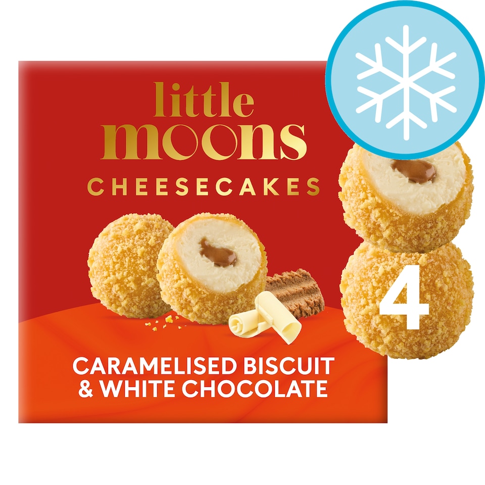 image 1 of Little Moons Cheesecakes - Caramelised Biscuit & White Chocolate 4x30g