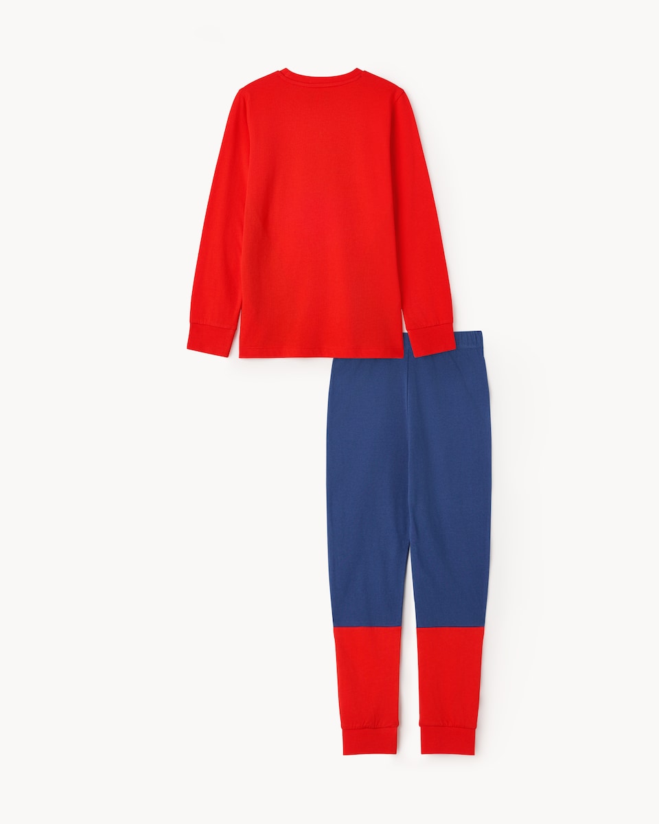 image 1 of Spider-Man Pure Cotton Pyjama Set in Red