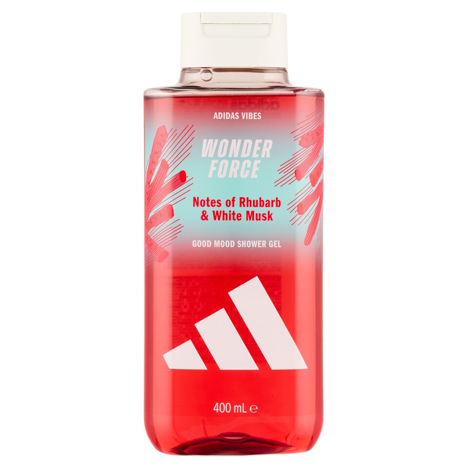 Adidas Wonder Force Energizing Shower Gel with Notes of Rhubarb & White Musk 400 ml