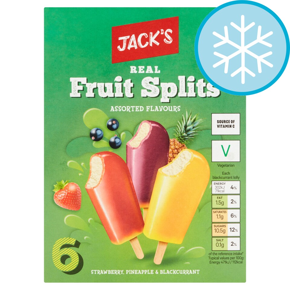 Jack's Real FRT Splits Assorted 6 Pack 438ml