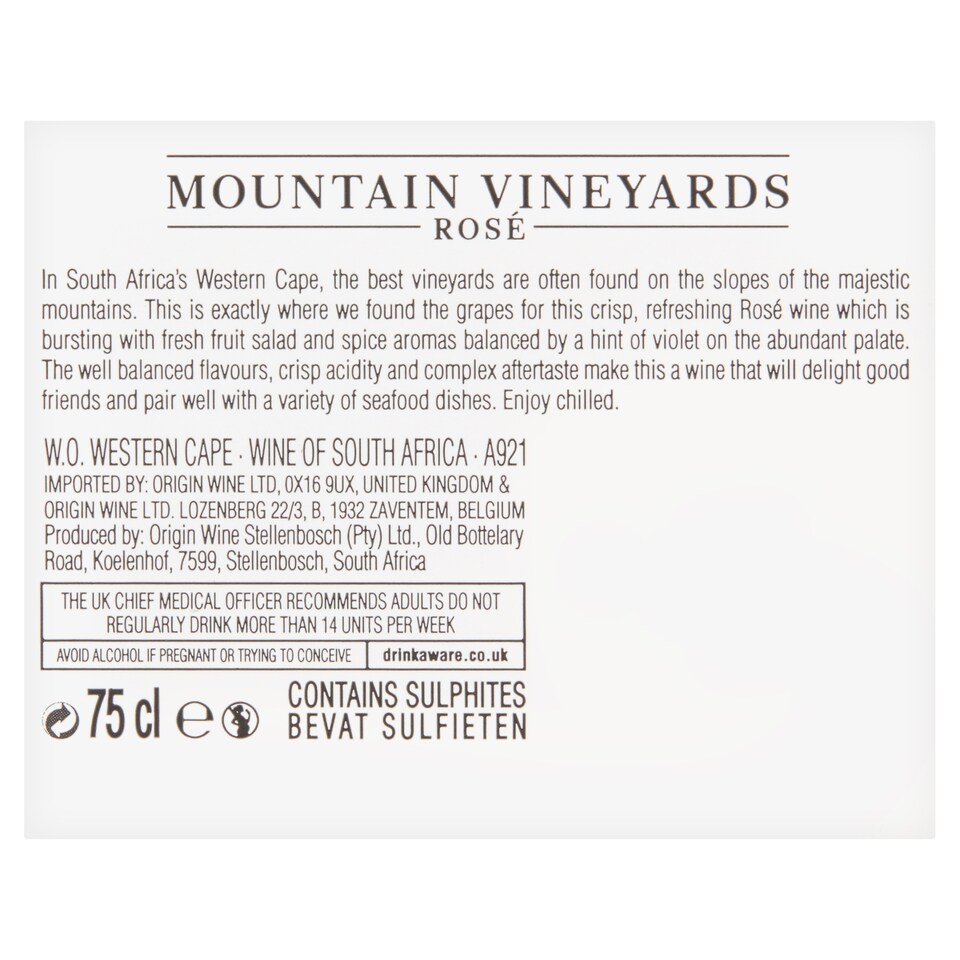 image 1 of Mountain Vineyards Rose 75Cl