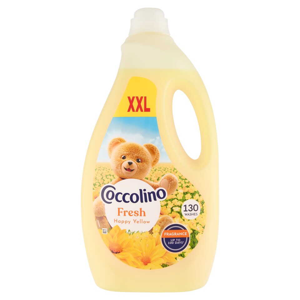 image 1 of Coccolino Fresh Happy Yellow Concentrated Fabric Softener 130 Washes 2990ml