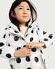 image 1 of F&F Girls Polka Dot Raincoat in Multi White