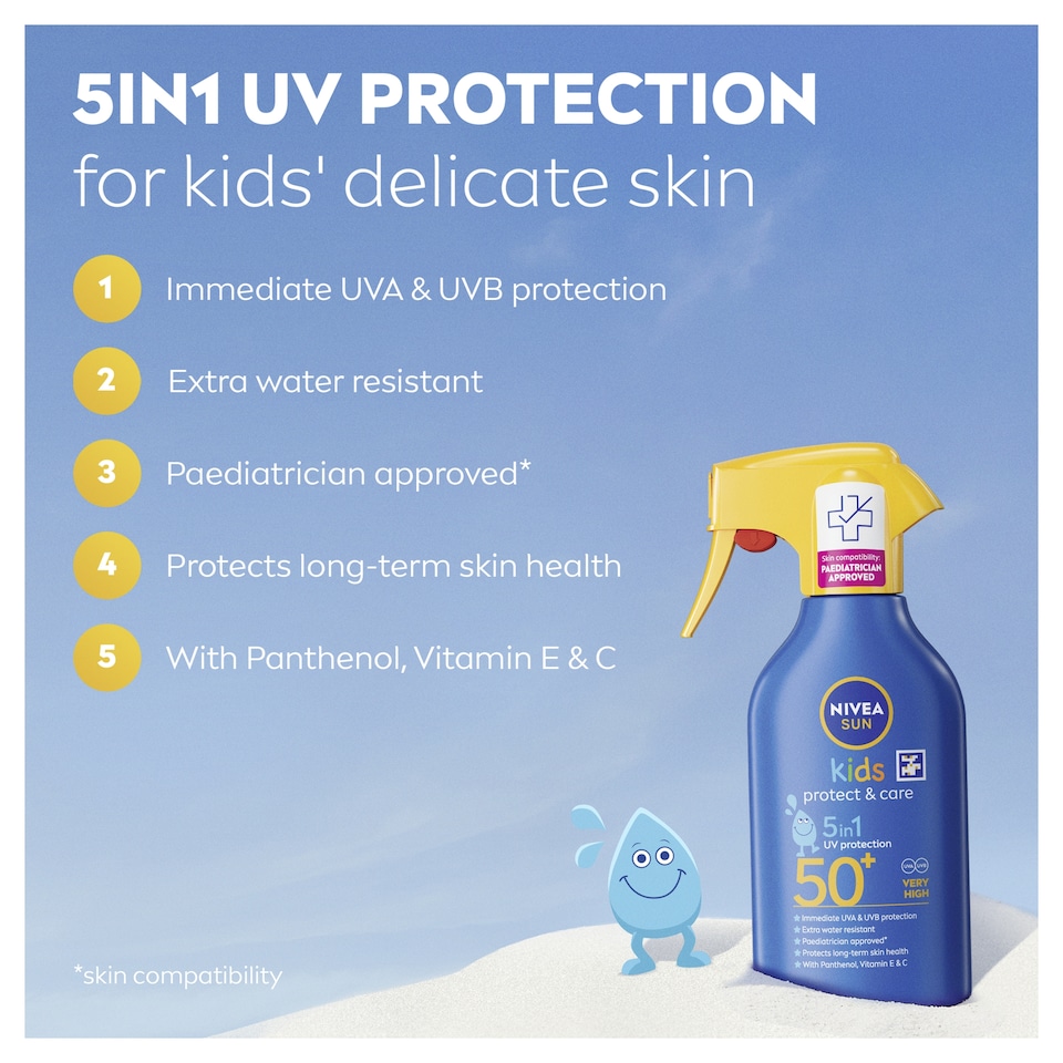 image 1 of NIVEA SUN Kids Protect & Care Sun Cream Trigger Spray SPF50 250ml