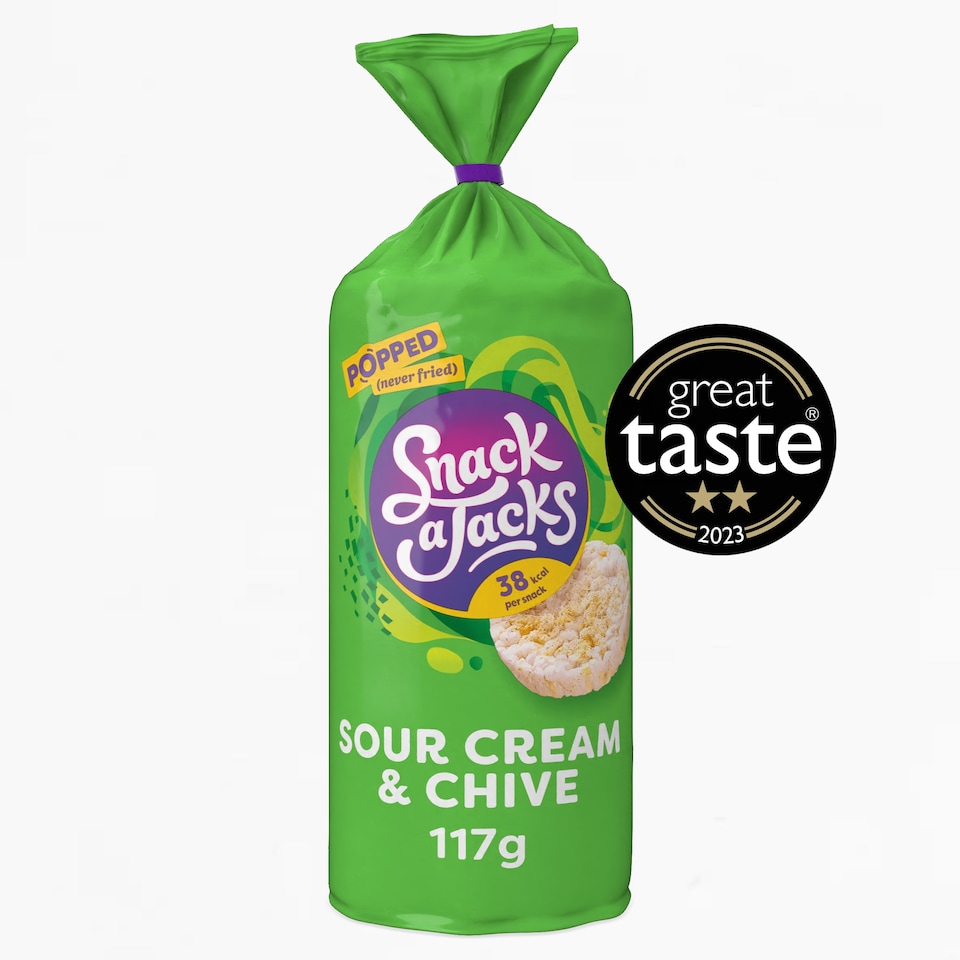 image 1 of Snack a Jacks Sour Cream & Chive Jumbo Rice Cakes 117g