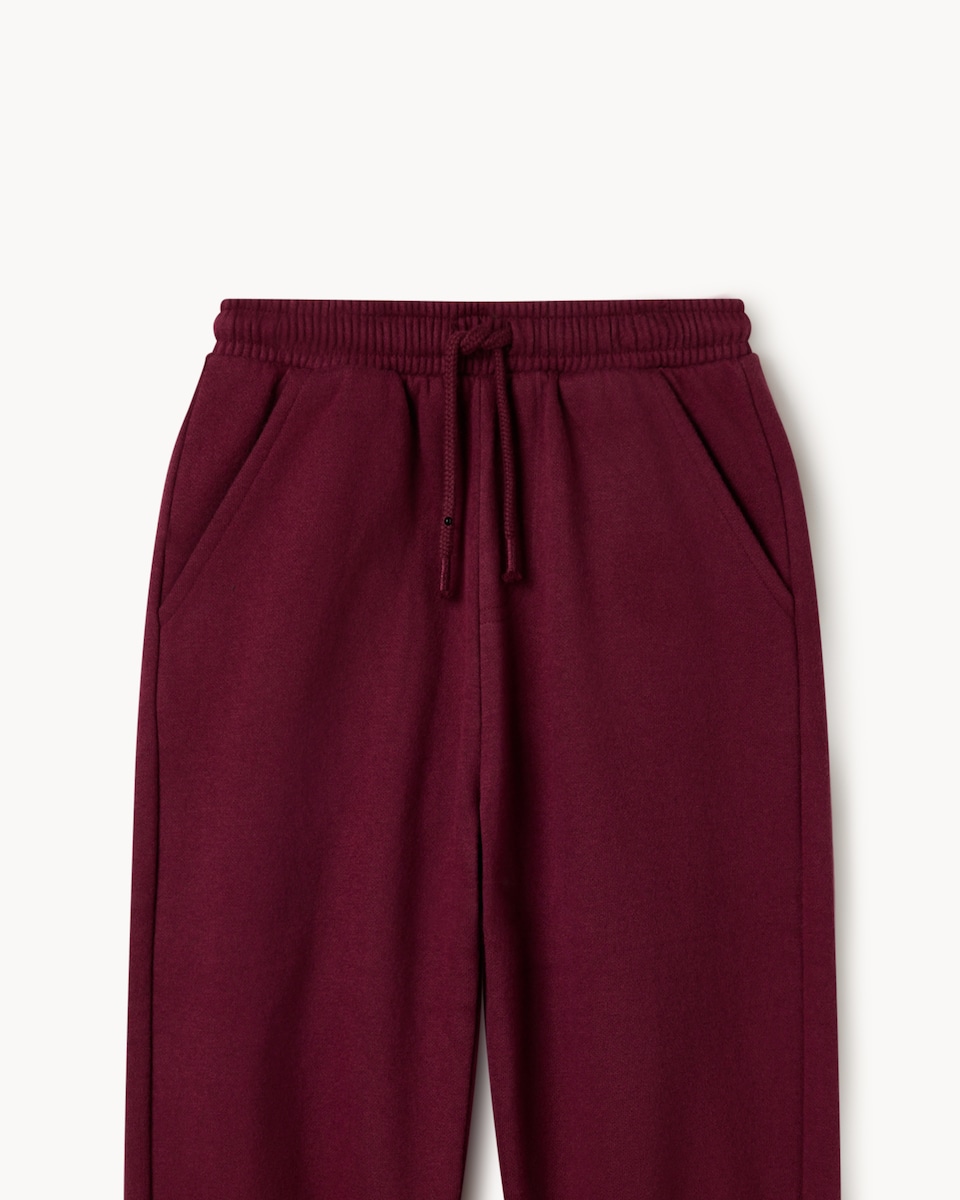 image 1 of F&F Boys Cotton Rich Joggers in Burgundy