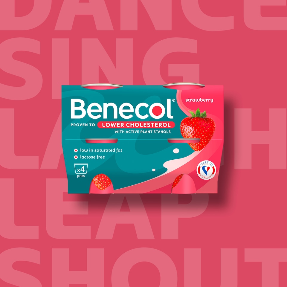 image 1 of Benecol Strawberry Yogurt 4x115g